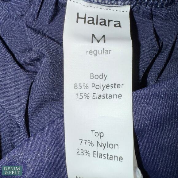 Halara Breezeful High Waisted Crossover Resort Pants Navy Blue Size Medium NEW - Picture 14 of 16